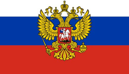 magFlags Flagge: Large Russia with coat of arms 2 | Russia with coat of arms | Querformat Fahne | 1.35m² | 90x150cm » Fahne 100% Made in Germany