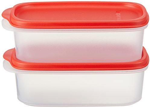 Tupperware Smart économiseur de conservation des Ensembles 500 ml Red Seal / Transparent Base