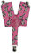 Olata Kinder Hosenträger mit Pinguin-Design | Elastische Y-Hosenträger (1-5 Jahre) – 2,5 cm. Rosa