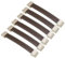 FBSHOP(TM) 6pcs Hochwertige Retro Braun Leder Kleiderschrank Schuh Box Schublade Türknauf, Koffer Koffer zieht Knöpfe, Weinschrank Holzkiste Möbelgriffe, Möbelbeschläge (Lochabstand: 128mm)