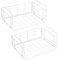 m zimoon Cestas Almacenaje Cocina, 2pcs Cesta de Almacenamiento para Debajo del Estante para Cocina, Oficina, Despensa, Baño, Armario, Blanco