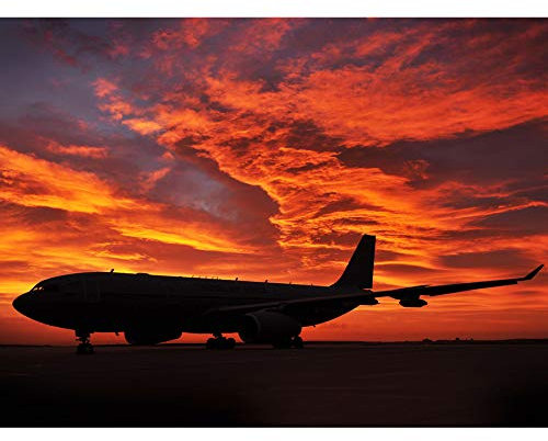 Fine Art Prints Keates Military UK RAF Voyager Transport Tanker Foto-Kunstdruck Leinwand Premium Wanddekoration Poster Wandbild