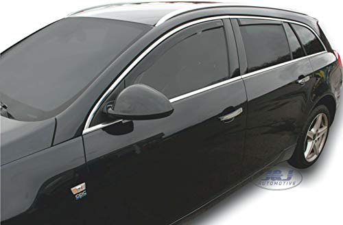 J&J AUTOMOTIVE | Windabweiser Passend Für Insignia A Sports Tourer Kombi 2009-2016, Heko Regenabweiser, Getönt, 4-TLG, Vorne, Hinten, Aerodynamisch