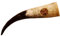 Trinkhorn Wegweiser ca. 500-590 ml 0,5-0,59l inkl. Branding, lebensmittelechtes Naturhorn, poliert