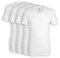 Götzburg 4er Pack Herren Kurzarm Business Unterhemd mit V-Ausschnitt (Weiss) 8