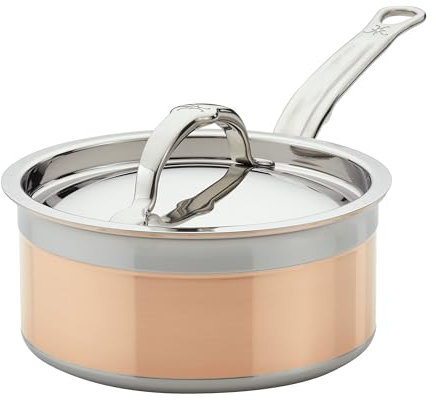 Hestan - CopperBond Collection - 100% Pure Copper Sauce Pan, Induction Cooktop Compatible, 1.5 Quart