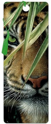 3D LiveLife Lesezeichen - Smaragdwald von Deluxebase Ein Tiger-Lesezeichen mit linsenförmigen 3D-Grafiken, die vom renommierten Künstler Collin Bogle lizenziert wurden