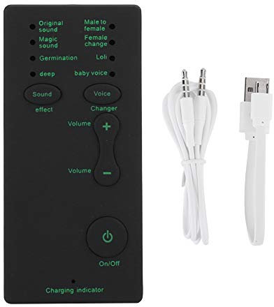 Changeur de voix Carte son portable 7 différents modificateurs de voix diffusés pour commutateur/ordinateur/ordinateur portable/ordinateur portable/Android/ ou tous