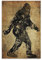 GNKIO Art Posters. Bigfoot Sasquatch, Portrait in Papyrus. Leinwand Kunst Poster und Wand Kunst Bild Druck Moderne Familie Schlafzimmer Dekor Poster 12x18inch(30x45cm)