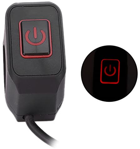 Pulsante di Controllo Dell'interruttore del Manubrio del Motociclo da 22 Mm Interruttore del Faro della Bicicletta Pulsante Clacson Moto Universale Impermeabile per Faro(rosso)