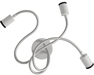 creative cables Lampe Mini Spot Spotlight GU1d0 Flex 60 Murale ou de Plafond - avec Ampoule, Blanc Mat