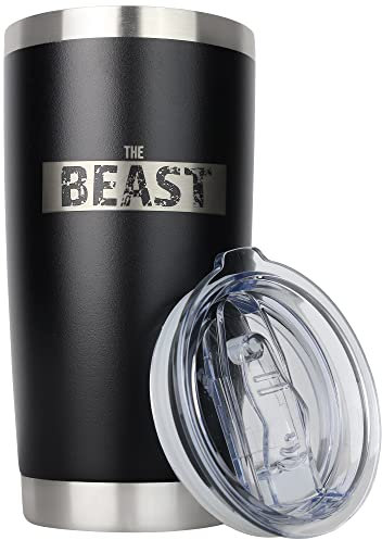 Dad Bod Nutrition Tasse aus Edelstahl, Motiv: Die Schöne und das Biest, 590 ml, Schwarz