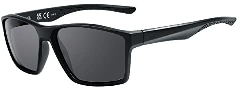 ICECUBE Carmel polarisierte Sonnenbrille für Damen und Herren, UV400-Schutz, rutschfest, leicht (Mat.BLK/Grey Mirror)