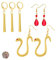 YouU Anime One P. Ohrringe Strohhut Luffy Cosplay Schmuckset Boa Hancock Pirat Kaiserin Schlangenohrringe Zoro Ohrring mit Aufklebern 23 Stück, Vinyl