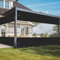 FoundGo Largeur x Hauteur：300x250cm Bâche Transparente Exterieur avec Œillets, Bache Exterieur Impermeable en PVC, Bache de Protection pour Pergola, Terrasse, Jardin, Noir