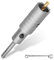 Bohrkrone 38mm SDS Plus set,M22 Gewinde SDS plus Adapter 120mm und Zentrierbohrer 8x110mm,Wandlochsägebohrer für Mauerwerk Natursteine Sandsteine Kunststeine Beton Marmor(38mm)