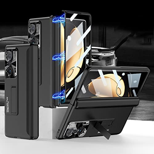 Wigento Für Honor Magic V Magnetscharnier Cover Handy Tasche Etuis Hülle Case Schutz Neu Schwarz