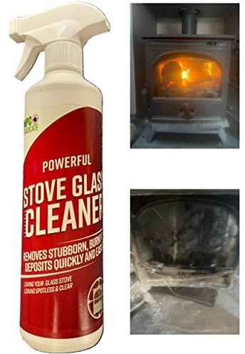 Fire Stove Oven Glass Door Cleaner Grease - Powerful Soot Remover Log Burner Fire Stoves