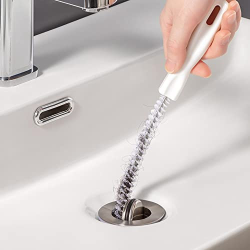 AYNKH 2 Stück Spülbecken-Abflussbürste, 45 cm, universell, flexibel, Abwasserrohr, Überlauf, Reinigung, Haushaltswerkzeug
