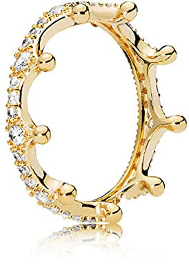 XINGNIAO Arbeiten Sie 3 Farben 925 Sterlingsilber-Ring verzauberten Kronen-Ring mit klarem CZ für Frauen-Verpflichtungs-Schmucksachen um