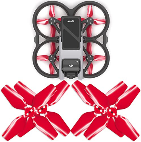 Master Airscrew 4-blatt Upgrade Propeller kompatibel mit DJI Avata - Rot, 4 Stück