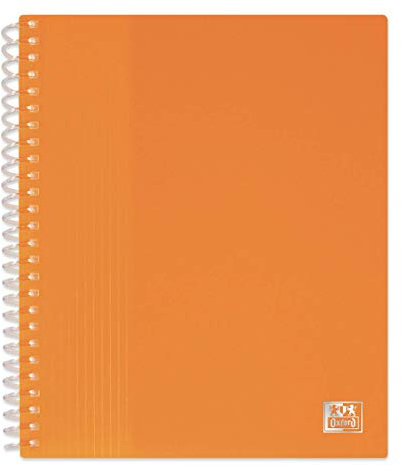 OXFORD Porte fiches bristol A5 School Life 80 vues / 40 pochettes Couverture Polypro Orange