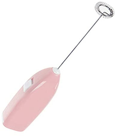 Frullatore a Immersione Elettrico, Frullatore a Immersione Elettrico Senza Fili in Metallo Plastica a Batteria per caffè (Rosa)