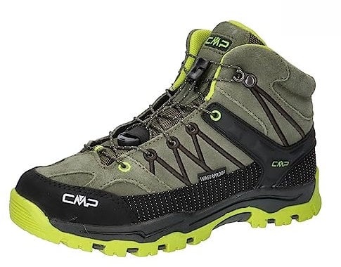 CMP Unisex Kinder Kids Rigel Mid Trekking Shoes Wp CMP - Kinder Rigel Mid Trekkingschuhe Wp, Khaki-Acid, 31, Acid Khaki, 31 EU