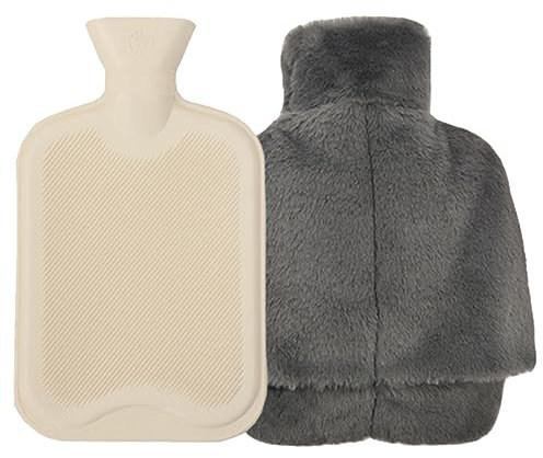 youjia Fußwärmer Wärmflasche mit Bezug Fußwärmflasche Ohne Strom 2 in 1 Bettflasche und Fußwärmflasche Fußheizung Heizmatte für Damen/Herren/Erwachsene/Kinder 36x30cm