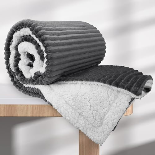 BB Hapeayou Kuscheldecke, Überwurfdecke, Fleece, Decken, schwarz, für CouchBett, weich und gemütlich