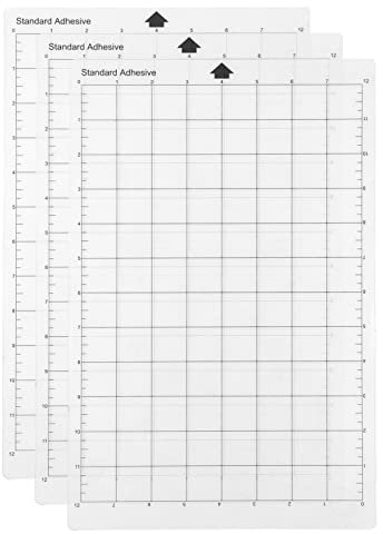 Sunydog 3PCS Cutting Mat for Silhouette Portrait,Ersatz-Schneidematte transparente selbstklebende Matte mit Messgitter 8 x 12 Zoll für Silhouette Cameo Explore Plotter-Maschine 3PCS