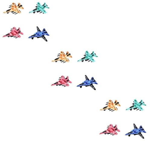 ifundom 12 Piezas Tira hacia atrás Luchador Juguetes de niños Juguetes Infantiles Planeador avión de Juguete avión de Juguete retráctil Modelos Mini avión de Retroceso Chico