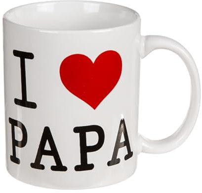 BLUECHOLON Tasse petit-déjeuner, tasse en céramique Maman, Papa, Papa, Super Mama (I Love Papa)