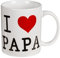 BLUECHOLON Tasse petit-déjeuner, tasse en céramique Maman, Papa, Papa, Super Mama (I Love Papa)