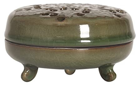 Quemador de Incienso Estufa de sándalo Celadon horno de leña antiguo incienso for la ceremonia del té de Buda estufa de incienso de purificación de aire interior del hogar Quemador de Incienso en Casc