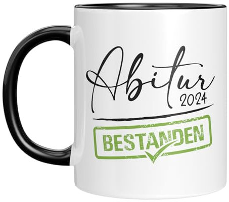 TassenTicker - Tasse zum Abitur - Abitur 2024 - Abi 24 - Abschlussgeschenk - Schulabschluss - Abitur Geschenk - Abiturient - Abiturientin - Matura - Matur - Schwarz