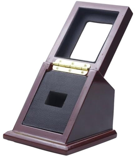 Meisterschaftsring-vitrine, Holzkiste, Glasfenster, 1 Schlitzloch, Aufbewahrungsbox Für Baseball, Basketball, Hockey, Sport