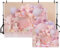 MEHOFOND Toile de fond pour photographie de 1er anniversaire de fille - 2,4 x 1,8 m - Fleurs roses - Ballons papillon - Décoration de gâteau - Pastel - Portrait - Bannière - Accessoires de studio