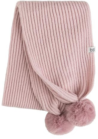 Baby's Only - Schal mit Pompon Cool - Winterschal für Baby und Kleinkinder - Schal für den Winter - Kinderschal für Mädchen - 3 bis 8 Jahre - Alt Rosa
