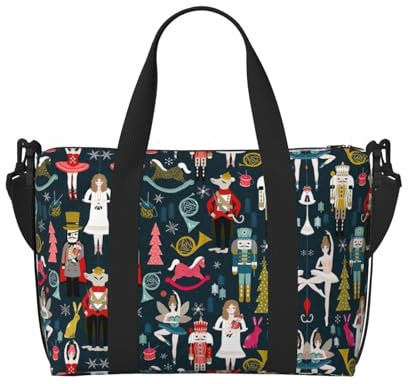 Women_S Nutcracker Ballet Xmas Dance Print Versatile Handbag For Travel,Hand-Held Crossbody Travel Bag For Your Every Need