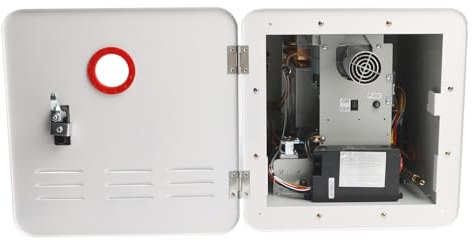 Areyourshop Digital RV Tankless Water Heater with Frost Protection, LPG 9L/min Gas Water Heater for Camping, Portable Instant Hot Water System with Temperature Display