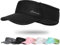 Linlook Sports Sun Visor for Men & Women Breathable Mesh, Stretchy Foldable Cooling Visor Hat for Running, Golf, Tennis, Hiking Black