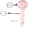 Batteur à main portable sans fil rechargeable - Outils de cuisine - Moteur 30 W rechargeable par USB - Rose