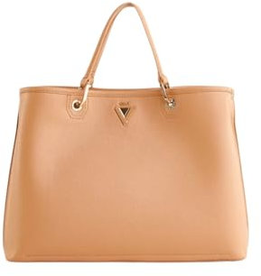 Gaudì Top Handle Tasche aus Kunstleder. Wählen Sie die Top Handle Tasche aus Kunstleder mit Metalllogo und abnehmbarem Tiergurt. Geben Sie Ihrem Look einen raffinierten und vielseitigen Touch. (Beige