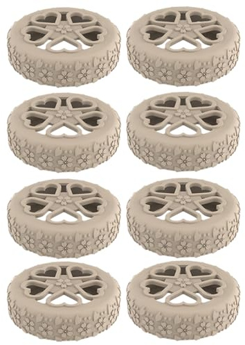 Kofferräder – Gepäckradschutzabdeckungen | Kofferrad-Silikonabdeckungen | Rollenschutz für Gepäck | 8 x Rollen-Ersatzteile | Blumenstruktur Gepäckzubehör