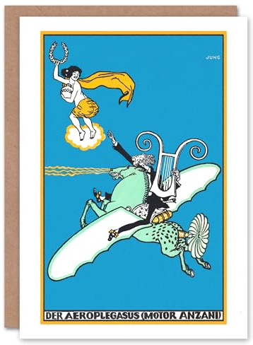 Artery8 Moriz Jung Art Card The Aeroplegasus Anzani Engines Advert