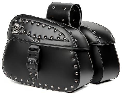 LSYQFB Motorrad Tasche für Harley Davidson Dyna Superglide 1995-2014, Leder Motorrad Seitentasche wasserdichte Satteltaschen mit Schnellverschluss Motorrad-Satteltaschen Satteltasche,A