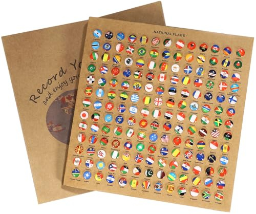 Hemobllo 291 pcs National Flag Push Pins Set Country Pins for Map Travel Map with Pins Bulletin Board Thumbtacks Message Board Tacks for Office Classroom and