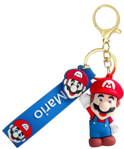 ACZHHZC Porte-clés Mario mignon pour sac à dos, cadeau amusant pour homme et femme
