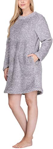 maluuna Damen Kuschelkleid Fleece Oversize Pullover